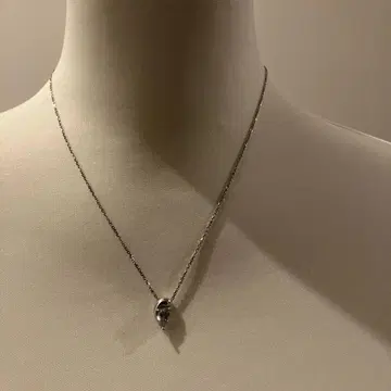 실버 하트형 펜던트 목걸이