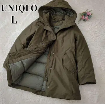 유니클로 논퀼트 다운 자켓 코트 L 올리브