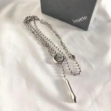 Jouete 쥬에테 트위닝 목걸이 유니크 플라티나 코팅