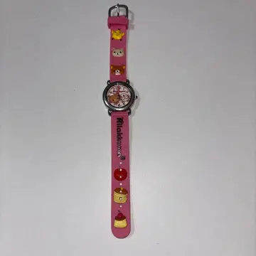 리락쿠마 캐릭터 시계 핑크