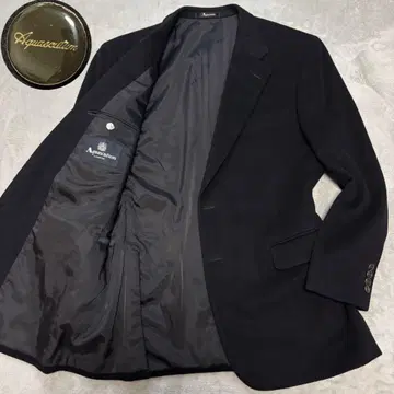새상품급 캐시미어 100% 아쿠아 스큐텀 테일러드 자켓 BB7 블랙