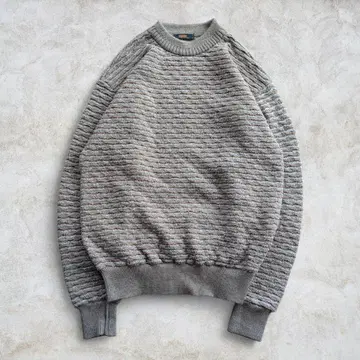 빈티지 긴팔 니트 스웨터 M 캐주얼 레트로 여성 빈티지