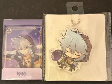 원신 가죽 아크릴 블록 아크릴 볼체인 세트