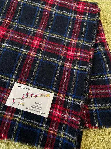 R&D.M.Co- 올드 맨즈 테일러 울 타탄 체크 머플러 블랙 계열