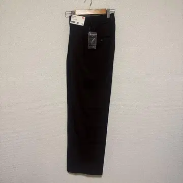 유니클로 턱 와이드 팬츠 M 다크 브라운