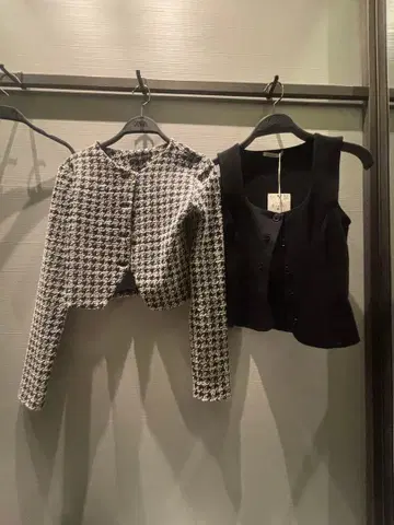 ZARA 트위드 가디건 자켓