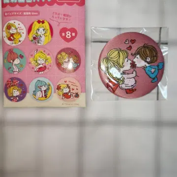 미즈모리 아도 트레이딩 직조 자수 캔 배지 새상품