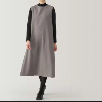 [무인양품] 기모 오버롤 스커트 S 사이즈 브라운