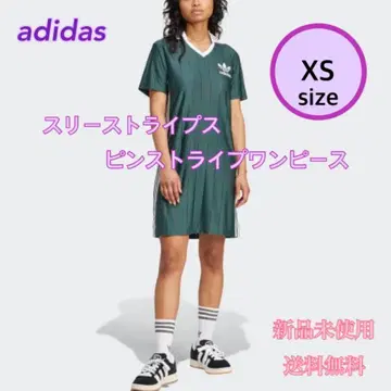 아디다스 핀스트라이프 원피스 XS 사이즈 그린 새상품 택 포함