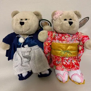 Starbucks 기모노 곰 봉제 인형 세트