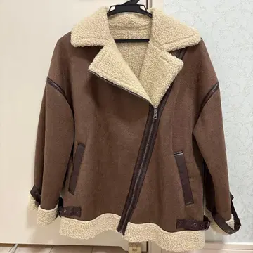 MURUA 무스탕 코트 브라운