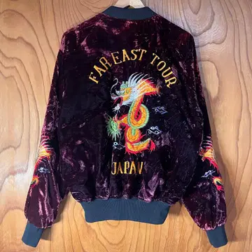 빈티지 복각 FAR EAST TOUR JAPAN 벨로아 벨벳 스카잔