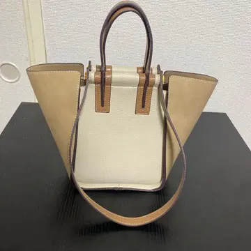 ROPE 로페 베이지 화이트 핸드백