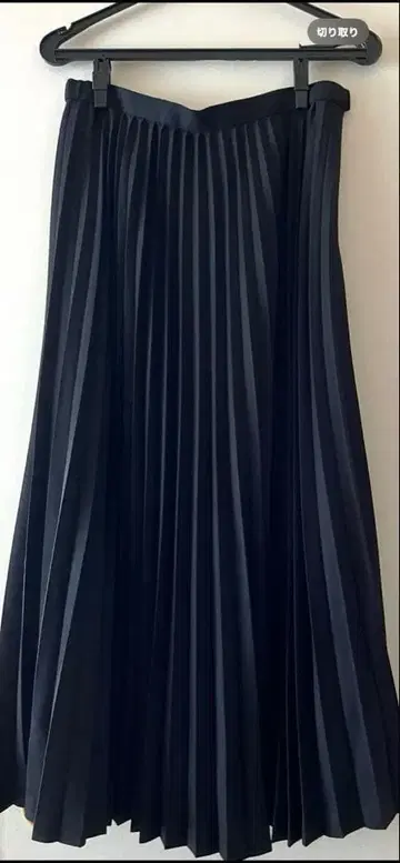 여성용 플리츠 스커트 롱 기장 블랙 겉감 울 외