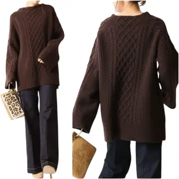 새상품급 [ 스픽 앤 스팬 ] 해밀턴 울 케이블 니트