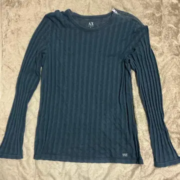 Armani Exchange 다크 그레이 L 긴팔 티셔츠
