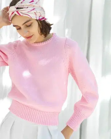 [ LOUNIE ] 핑크 니트 프리 사이즈