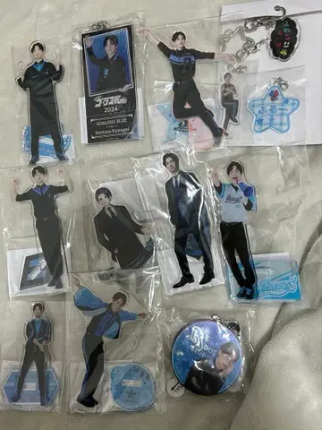 고라스 블루 아크릴 스탠드 키링 세트