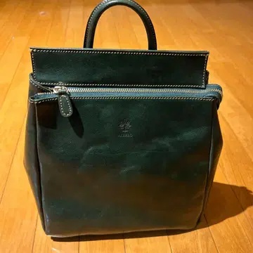 NEW! ALBRO 다크 그린 가죽 백팩