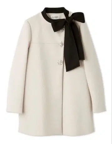 LILY BROWN A라인 비쥬 리본 코트