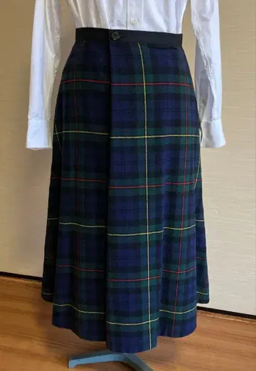 타탄 체크 플레어 스커트