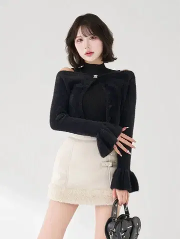 Darich 앙상블 샤기 니트탑