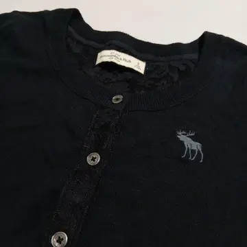 아바크롬비 네이비 가디건 S 자수 레이스 포함