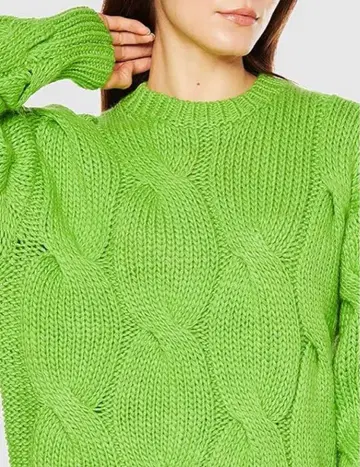 [ oggi 게재 ] FRAY I.D 케이블 니트 오버 사이즈 그린