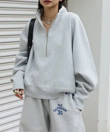 별주 [ CHAMPION/챔피온 ] for JS 하프 지퍼 맨투맨