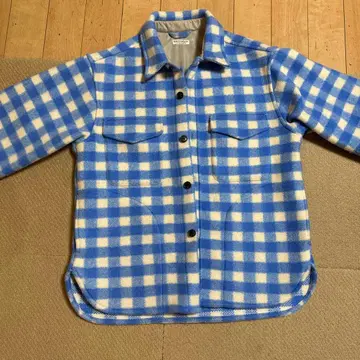 체크 무늬 플리스 셔츠 자켓