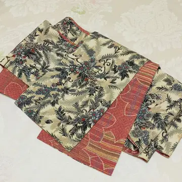 [ E015 ] 성인 헤코오비 반폭 리버서블 기모노 오비 핸드메이드