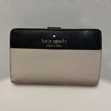 kate spade 접이식 지갑 블랙/베이지