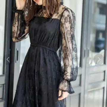 가성비 신! 포멀에도 딱 맞는 튤 하이 긴팔 원피스