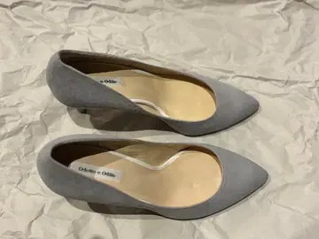 그레이 스웨이드 스틸레토 하이힐