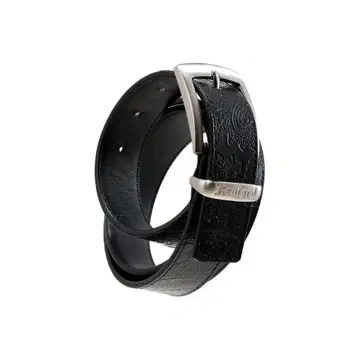 새상품 KENFORD EMBOSSED LEATHER BELT BLACK