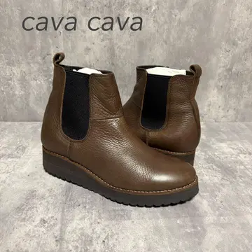 cava cava 사바사바 사이드 고어 부츠 23 브라운
