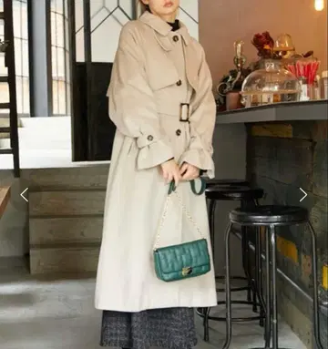 새상품! archives 2way 울 트렌치 롱 코트 베이지