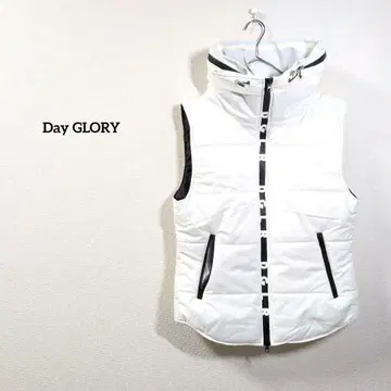 DayGLORY 방한 충전솜 베스트 화이트 블랙 바이컬러 XL