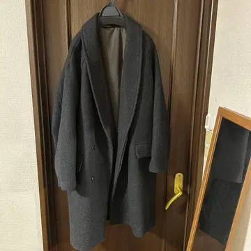shiun(시운) 울 숄카라 코트 다크 그레이 S