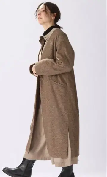 [즉일 익명 배송] niko and - 울리 맥시 노카라 롱 코트