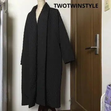 퀼팅 가운 롱 코트