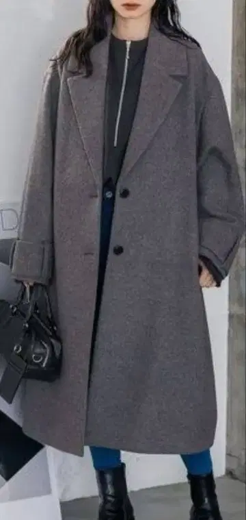 JEANASIS 울 체스터 롱 코트