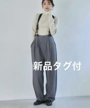 [택 포함 새상품] feepur 페퓨르 서스펜더 하이웨스트 팬츠 S