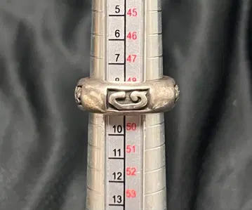 실버 파도 무늬 반지 약 47mm
