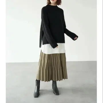 미사용 새상품 YECCA VECCA (예카 베카) 셔츠 레이어드 니트