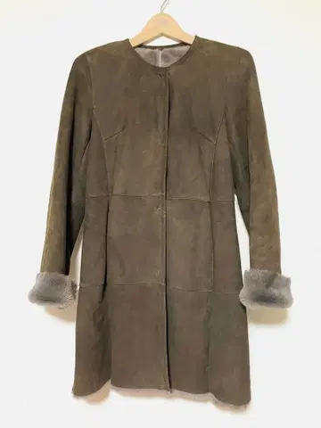 [ 고급 ] 토스카나 무스탕 코트 S 사이즈 브라운