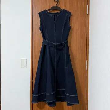 새상품급 셀포드 벨트 포함 데님 원피스