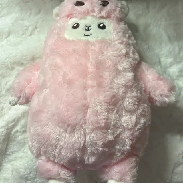 방탄 석진 비공식 핑크색 알파카봉제인형 30cm