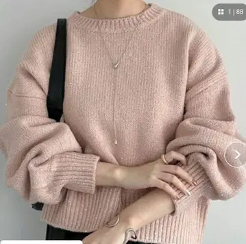 DOUX ARCHIVES 스팽글 숏 니트 풀오버