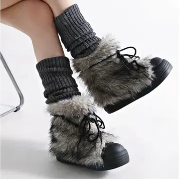 merry9 그레이 퍼 어그 부츠